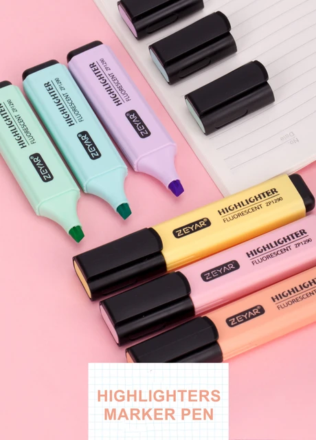 1 PCS 18 Colors Highlighter Marker Pen Water-based Pigment Single Head  Highlight Pen Stationery Office School Supplies