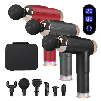 

CE certification Deep muscle relaxation massage gun Relieve Pain exercise LCD display 20 frequency muscle relaxation instrument