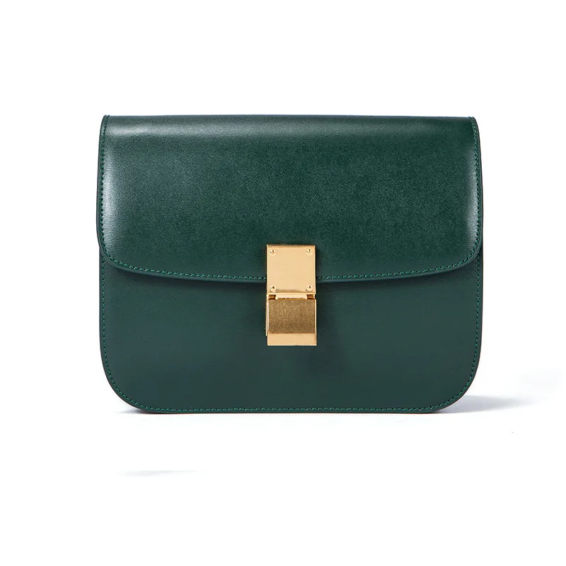 Goede Echt Leer Tofu Vrouwen Tas Luxe Handtassen Vrouwen Tassen Designer Kleine Flap Vierkante Toevallige Tas Voor Vrouwen 2019 Schouder tas