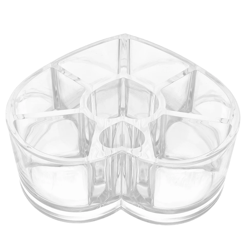Clear Acrylic Makeup Organizer for Cosmetic Brushes, Lipstick, Lip Gloss, Lip / Eye Pencil