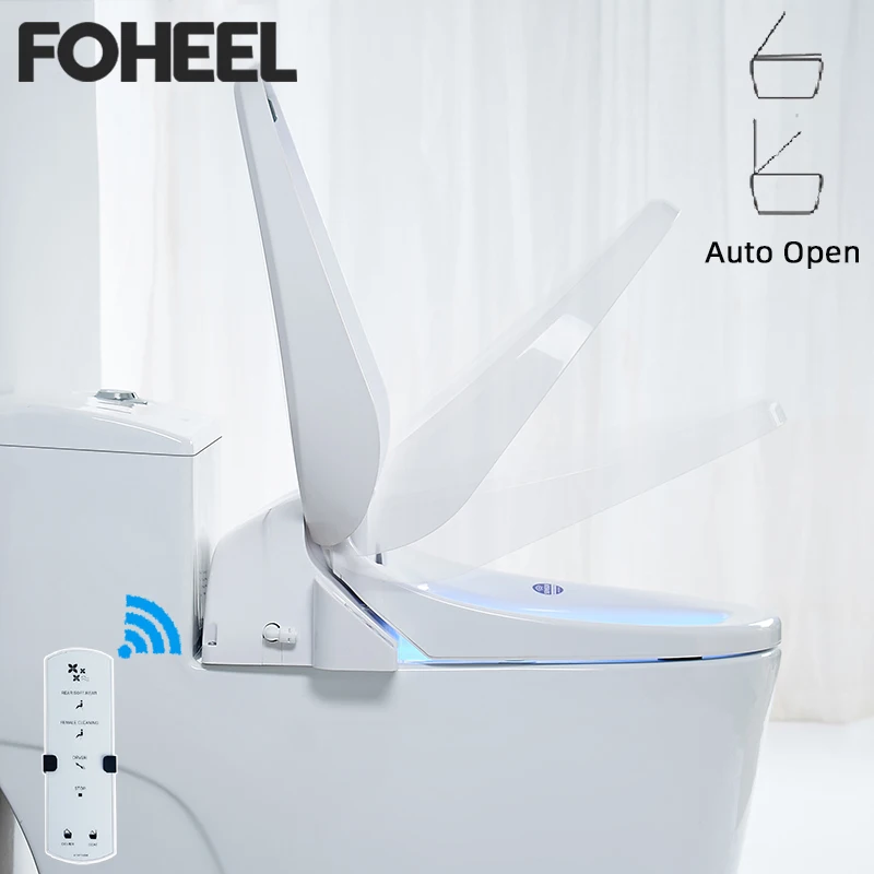 

FOHEEL Auto Open Smart Toilet Seat Cover Electronic Bidet Cover Clean Dry Seat Heating WC Intelligent Toilet Seat Home