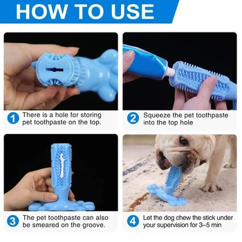 

Traning Dogs Agility Toys Supplies Plastic Pets Toothbrush Chew Toy Home Dog Teething Stick Clean Dental Care Tools