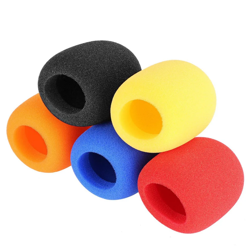 Bolymic Mikrofon Windshield Microphone Sock Foam Cover Mic Sponge Handheld 5 Colors Pack For Shure PG58 SM58 PGX SLX | Электроника