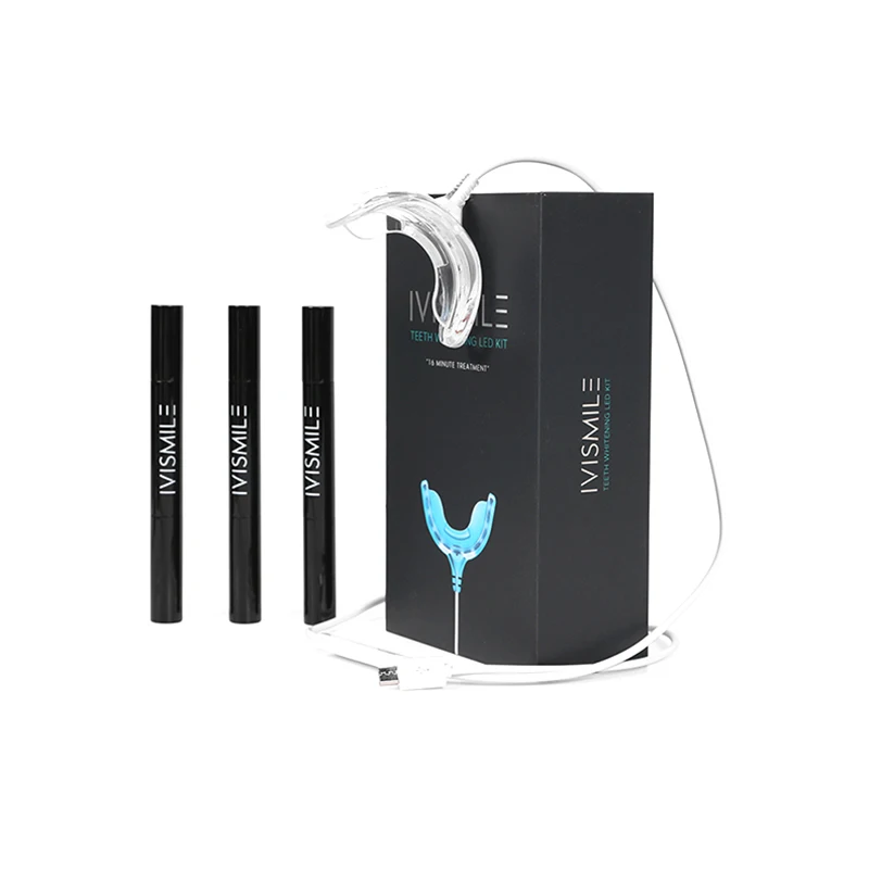 IVISMILE Home Use Teeth Whitening Kit LED Light  Dental Bleaching System Oral Hygiene Gel Set  For Dropshopping 35% Peroxide
