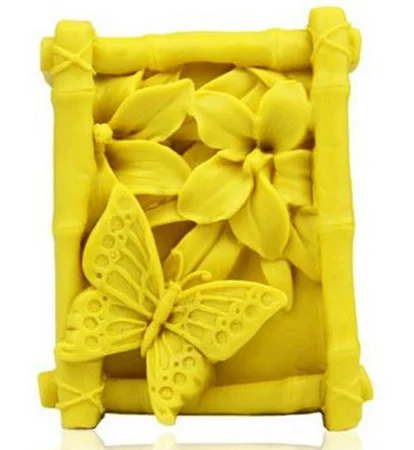 

Silicone Soap Mold Butterfly Flower Pattern Rectangle Soap Making Mold