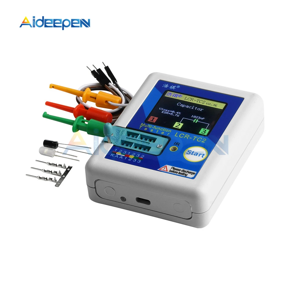 Frequency Diode Voltage Current 1.8inch Transistor Meter Electrical Tester Multifunctional Tester for Resistor for Battery for NPN and PNP Frequency Diode Voltage Current 1.8inch Transistor Meter Electrical Tester Multifunctional Tester for Resistor for Battery for NPN and PNP