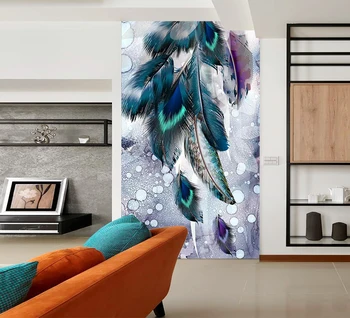 

[Self-Adhesive] 3D Colored Feather 1756846 Wall Paper mural Wall Print Decal Wall Murals