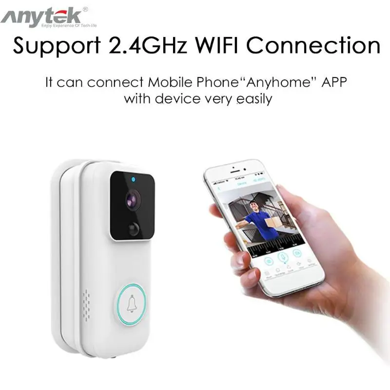 HD 1080P Home Doorbell Garage Doorbell PIR Detection Wake Up Intelligent Video Doorbell Video Intercom Wireless Security Camera