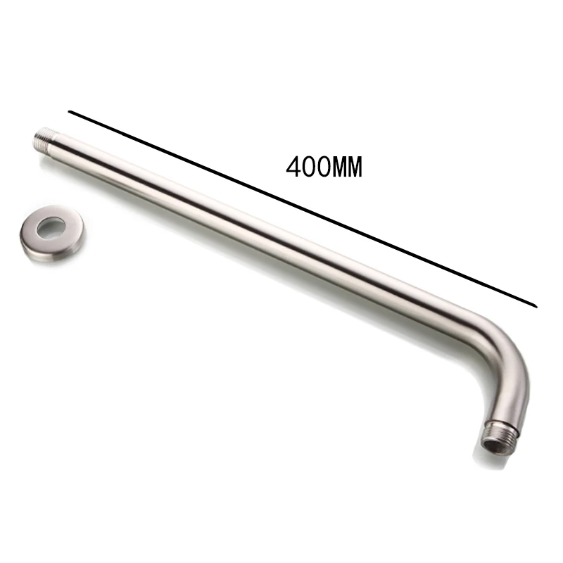 Brushed Nickel Overhead Shower Arm Head Shower 304 Stainless Big Square Round Stainless Steel Brushed Oval Modern Indoor Outdoor