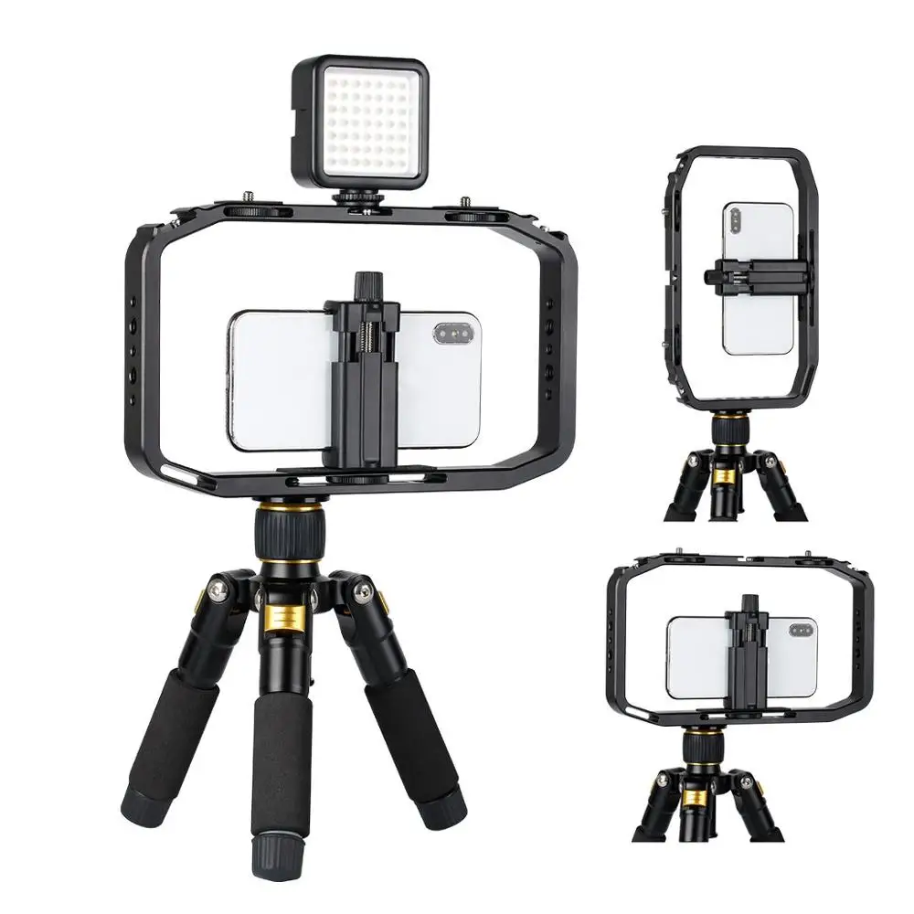 Клетка для телефона съемки Canon Nikon iPhone Xs Max X 8 7 Gopro 5 6 ручная видеоустановка DSLR