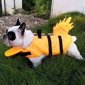 

1PC Dragon Tail Dog Life Jacket Safety Clothing Pet Life Vest Summer Dog Swimming Clothes French Bulldog Fin Jacket Playing