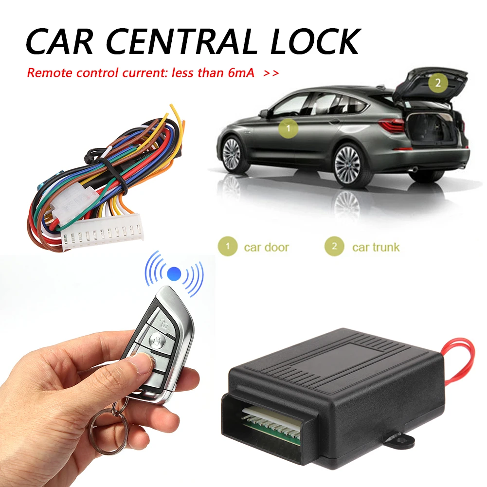 Türschloss Fahrzeug Zentralverriegelung Auto Remote Zentrale Tür  Verriegelung Kits Auto Auto Alarm Systeme Gerät Systeme - AliExpress