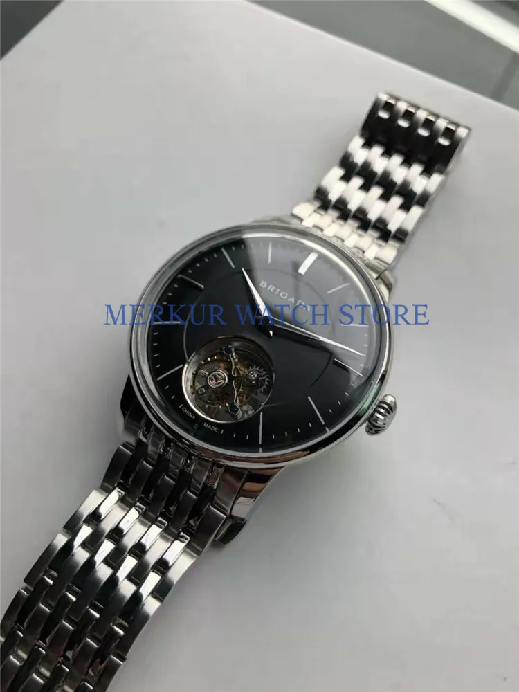 Роскошные мужские часы BRIGADA TianJin ST8000 Tourbillon механические | Наручные