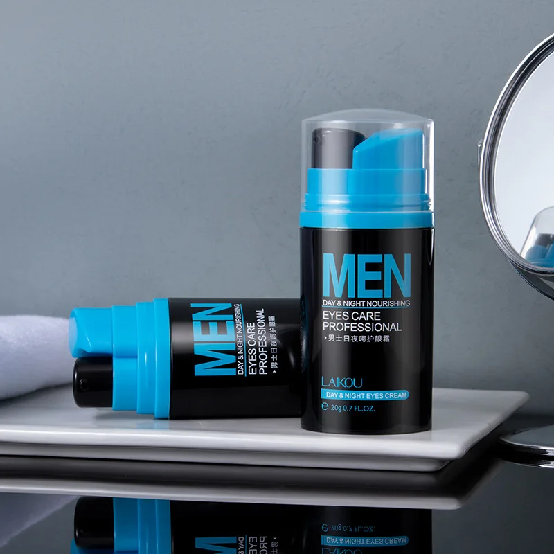 

MEN Eye Cream Day and Night Anti Puffiness Dark Circle Wrinkle Ageless Moisturizing Whitening Skin Firming Care LAIKOU Collagen