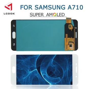 

Super AMOLED Display For Samsung Galaxy A7 2016 A710 A710F A710M A7100 LCD Display Touch Screen Digitizer Assembly Panel Parts