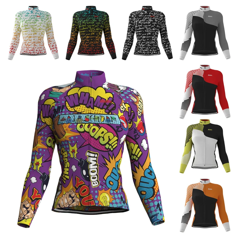 Womens Long Sleeve Cycling Jersey Cycling Jersey Feminino Summer