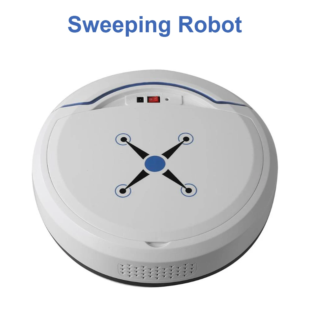Интеллектуальный подметальный мини USB робот-пылесос перезаряжаемый автоматический рулевой домашний пылесборник Aspirador 4 боковые щетки - Цвет: White