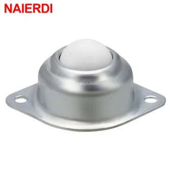 

NAIERDI 10PCS 1 inch Roller Ball Transfer Bearing Caster Dual Roller Bearing Wheel White PP Nylon Round Durable Bull Wheel