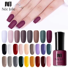 NEE JOLIE 8 пилка для ногтей чистая Серия матовый набор для дизайна ногтей лак 3,5 мл Блестящий лак для ногтей 66 цветов Доступные украшения