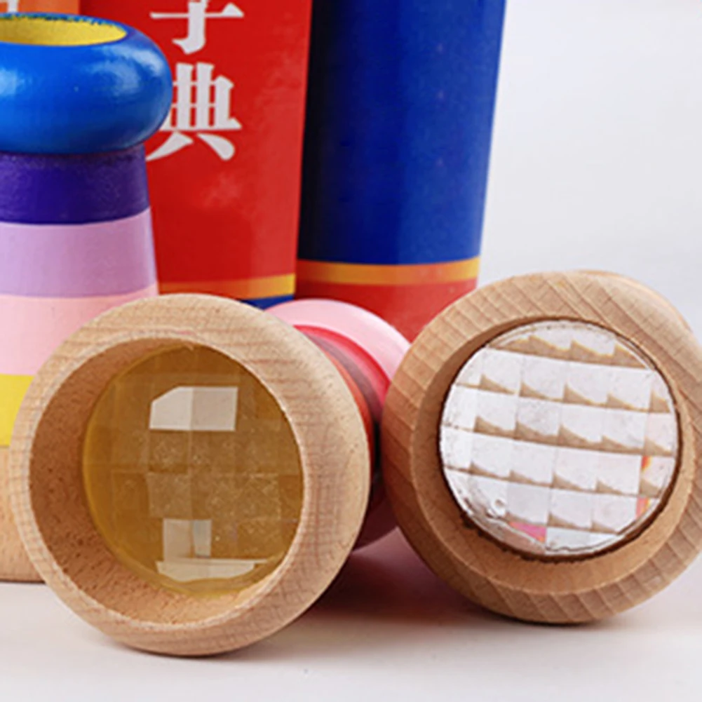 Wooden Kids Bee Eye Effect Kaleidoscope Multi Prism Observation Educational Toy