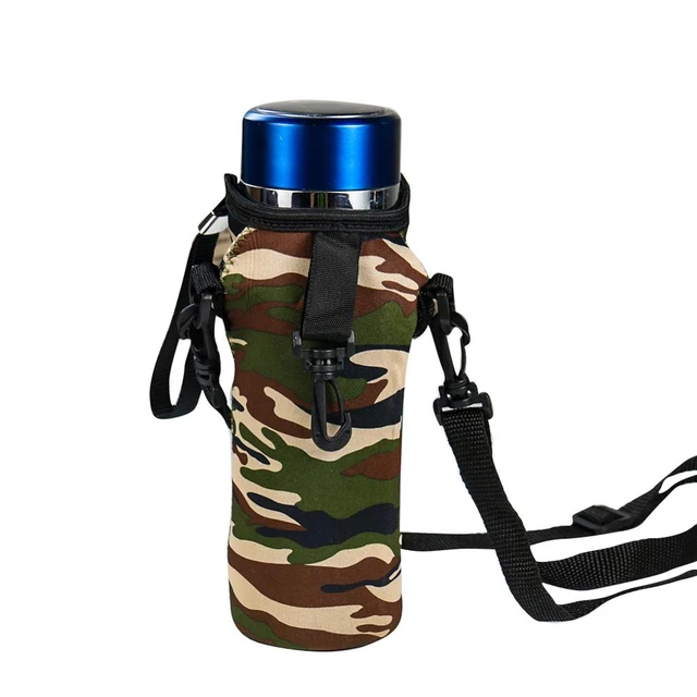 Adjustable Water Bottle Carrier Bag For Hiking, Traveling, And