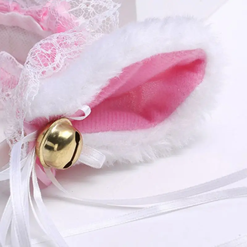 Cosplay&ware Women Ruffles Lace Headband Plush Cat Ears Ribbon Golden Bell Tassels Decor Lolita Cosplay Hair Hoop Lovely Pointed Fluffy -Zentai shop online H5916d21a7b714b7fa6e5aaad01bac661a.jpg