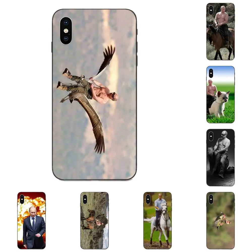 

Soft TPU Cell Phone Case Mr Putin Russian President Riding For Apple iPhone X XS Max XR 4 4S 5 5S SE 6 6S 7 8 Plus