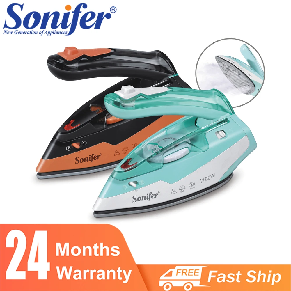 Steam Iron 2600W Steam Iron Hand Held Ceramic Soleplate Travel Iron Ironing Sonifer Electric Iron Color : Blue