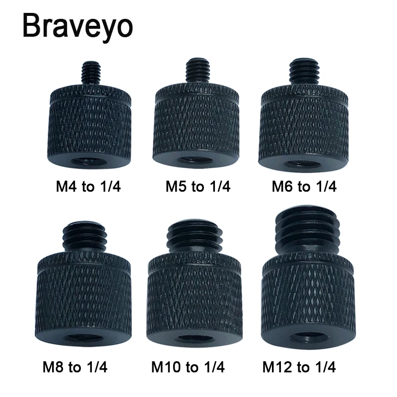 Conversion Screw 1/4 to M4 M5 M6 M8 M10 Inch Projector Bracket Adapter Photography Accessories For Dslr Camera Tripod Ballhead