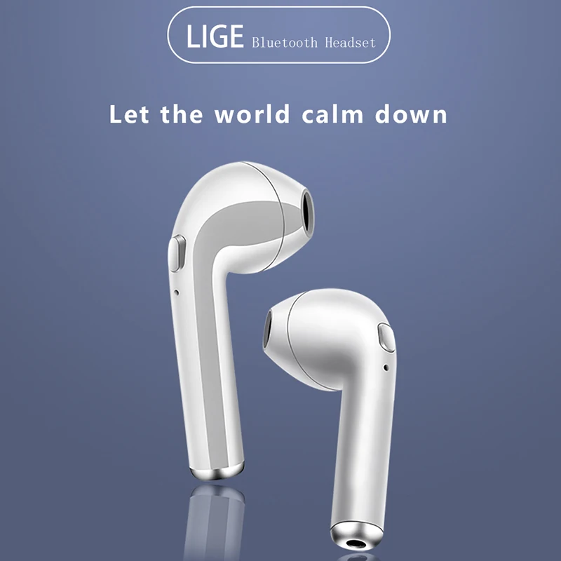 

2019 LIGE New TWS Mini headset 5.0 Bluetooth Earphones Stereo Bass Wireless Headset Earbuds with Mic for Phone xiaomi Samsung