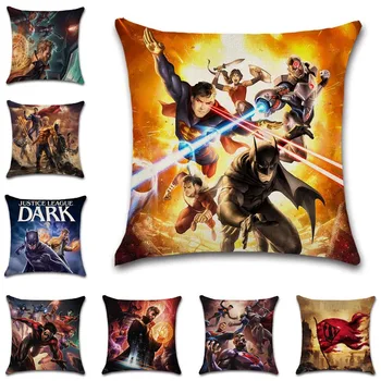 

Superhero justice Movies poster printed Cushion Cover decorative Home sofa chair car seat friend office bedroom gift pillowcase