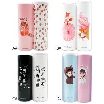 

Creative Whiteboard Pencil Case With Solar Calculator Magnetic Switch Kawai Cartoon Pen Box School