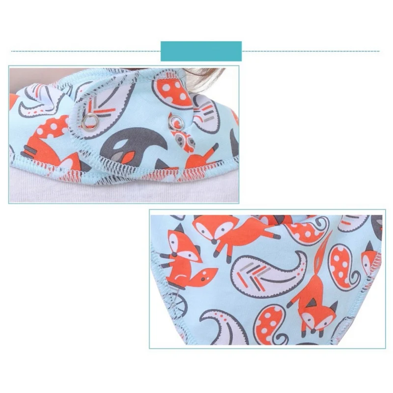 4 шт./компл. Многофункциональный Детский Нагрудник слюнявчик полотенце стрела Животное Мультфильм борфа ткань треугольник хлопок аксессуары