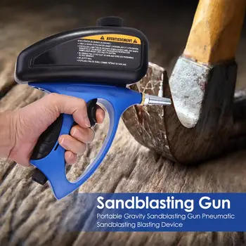 

Portable Sandblaster Gun Anti Rust Gravity Sandblasting Gun DIY Anti-rust Blasting Device Pneumatic Small Sand Blasting Machine