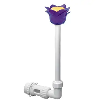 

Lotus Shape Pool Fountain Creative Landscape Pool Fountain Fish Pool View Fountain Decoration (White)