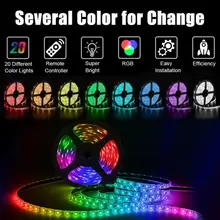 

LED Light Strip Bar RGB 2835 5050 Color USB Infrared Remote Control Flexible Light With Diode Home TV Backlight Lamp Decoration