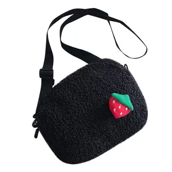 

Fashion Women's Handbag Shoulder Bag Velour Solid Color Large Capacity Cute Wild Temperament Casual Simple H1