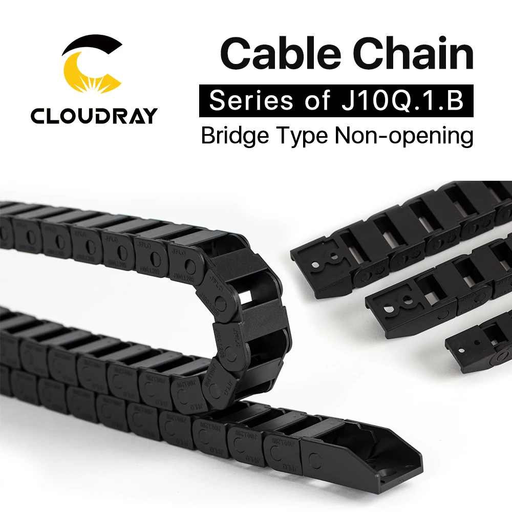 Plastic Cable Chain Cable Carrier Cloudray 10*10 10*15 10*20 mm 1M Non Snap Open Plastic Towline Transmission Drag Chain Machine