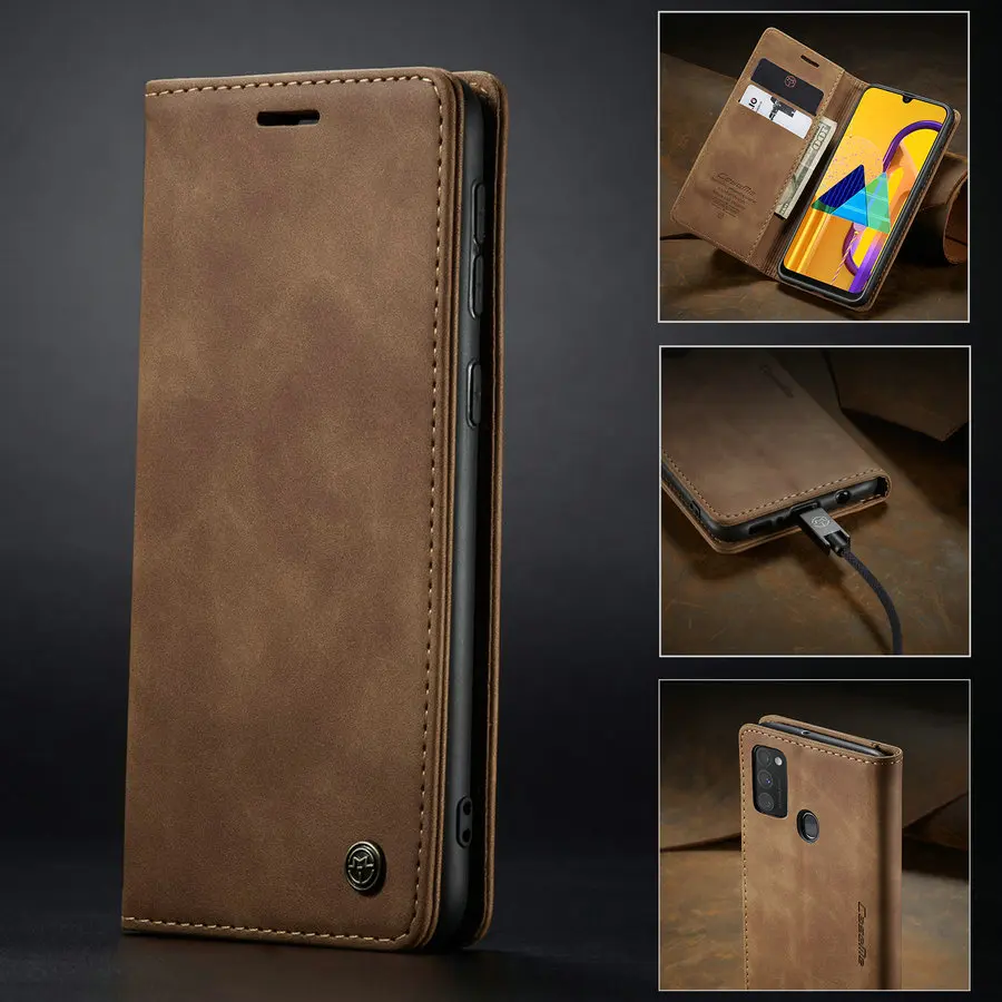 Чехол-книжка CaseMe для Samsung M30s роскошный кожаный чехол-бумажник телефона Galaxy M 30S