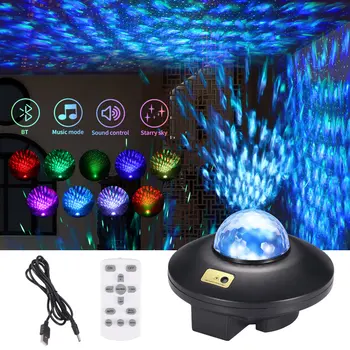 

Colorful Starry Projector Light Sky Galaxy Bluetooth USB Voice Control Music Player LED Night Light Romantic Projection Lamp