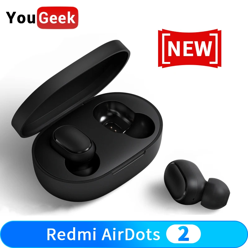 Новые беспроводные наушники Xiaomi Redmi AirDots 2 Left = Right Low Lag Mi True Bluetooth 5 0 In Ear Stereo bass для 9