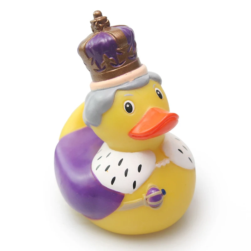 

New 2019 Children bathing Toy Floating rubber Duck 11CM Queen Duck Cute baby shower play water cognitive toys for children