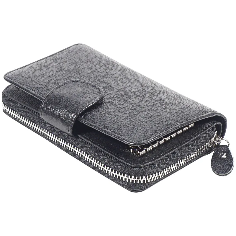 Men Genuine Leather Bag Coin Purse Zipper Key Wallets Fashion Women Housekeeper Card Key Holders HY3131
