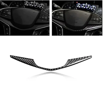 

For Cadillac XT5 Carbon Fiber Car Interior Refit Steering Wheel Decorative Cover Trim Car Styling 3D Sticker Automobiles