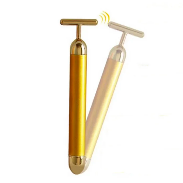 

Manufacturers Direct Selling 24K Gold Massage Stick Beauty Roller Beauty Instrument Vibration 24K Gold Facelift Tools Massage Us