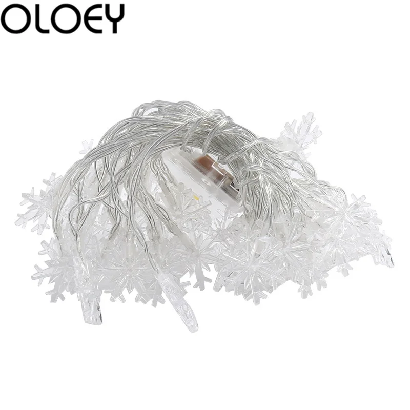 

LED light string snowflake copper string light string Christmas day event decoration lamp wedding USB 5V battery 220V