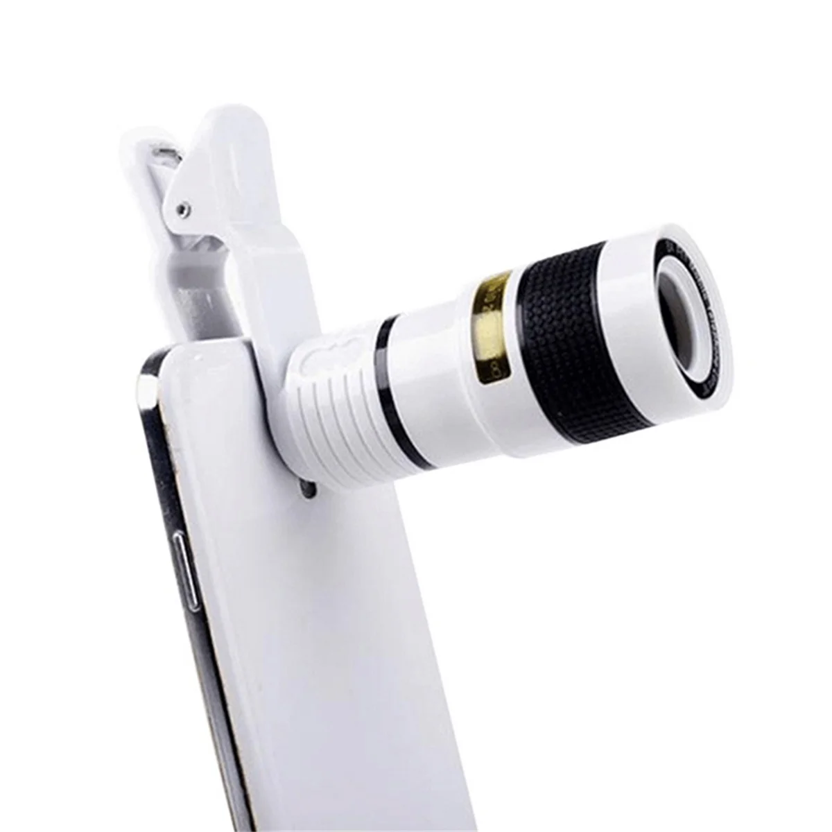 8X 12X мобильный телефон объектив Телефон телескоп зум внешний объектив камера объектив камеры мобильного телефона - Цвет: 8X White