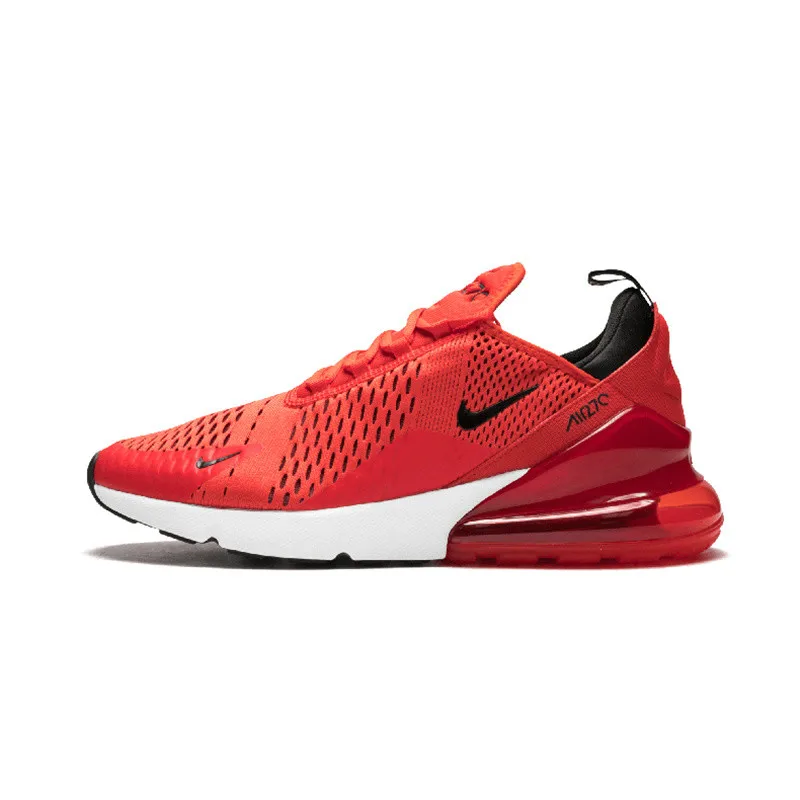 И аутентичный с Nike Air Max 270 Для мужчин, кроссовки для бега на открытом воздухе спортивные дышащие шок впитывающие кроссовки AH8050-002