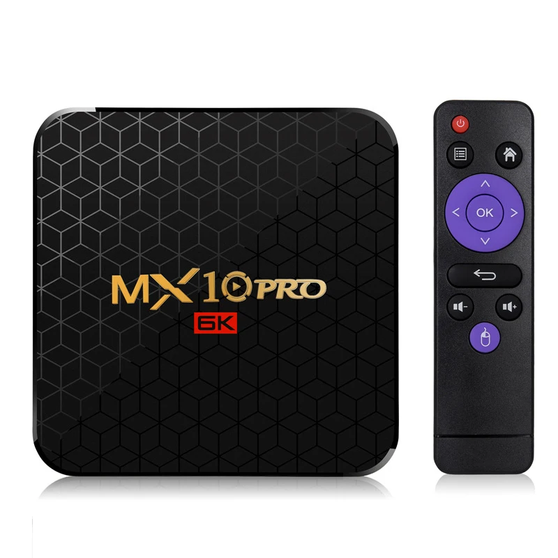 MX10 PRO H6 Smart TV Box Android 9.0 4G 64G Media player 4K Google Voice Assistant WiFi Support IPTV Media Player