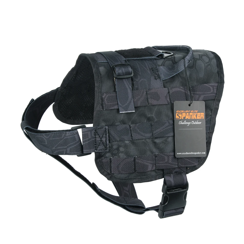 TYP EXCELLENT ELITE SPANKER Tactical Dog Harness Training Vest Molle Compact Vest Harness Nylon Pet Vest - Цвет: TYP